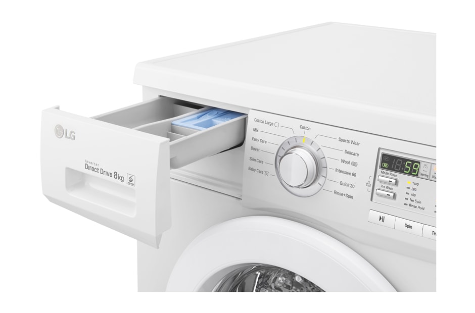 LG Πλυντήριο ρούχων 6 Motion Direct Drive, 8 κιλά χωρητικότητα, 1400 στροφές, FH4B8TDA, thumbnail 8